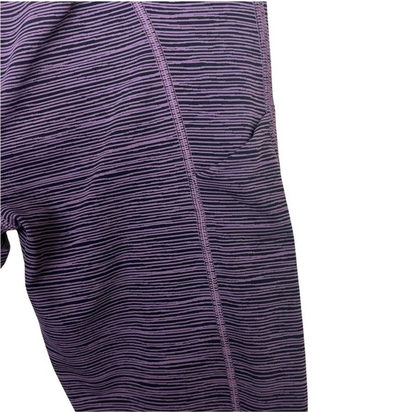 Athleta Ultimate Linear Lines Capri Striped Leggings Size Small Volcanic Violet - Picture 6 of 10